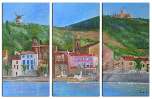 Collioure, le faubourg, triptyque