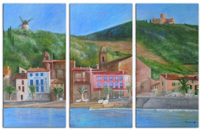 Collioure, le faubourg, triptyque