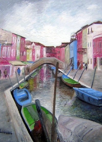 île de Burano, (lagune de Venise)